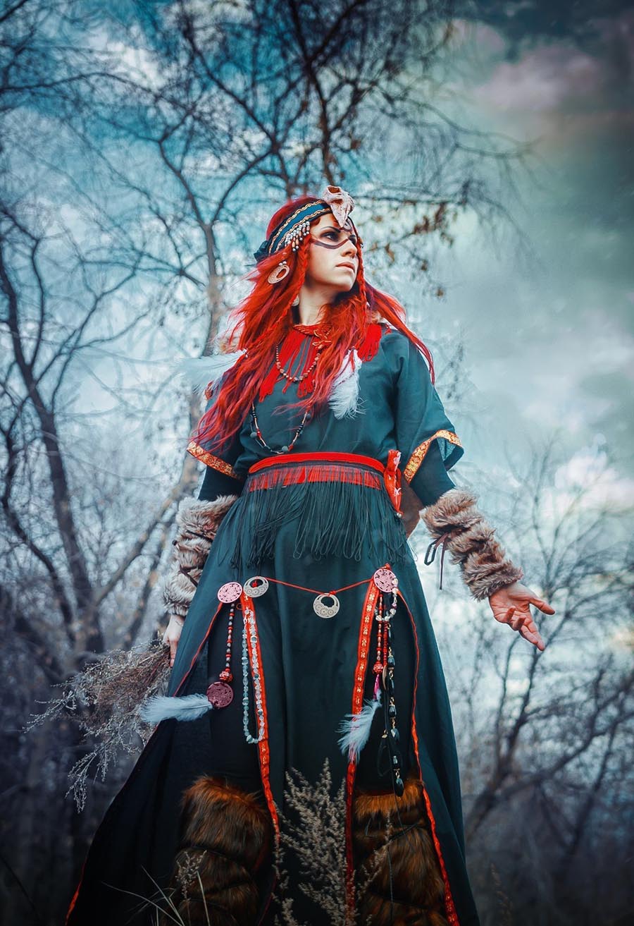 Girls in Slavic costumes underwear in San Marino